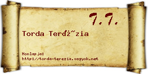 Torda Terézia névjegykártya